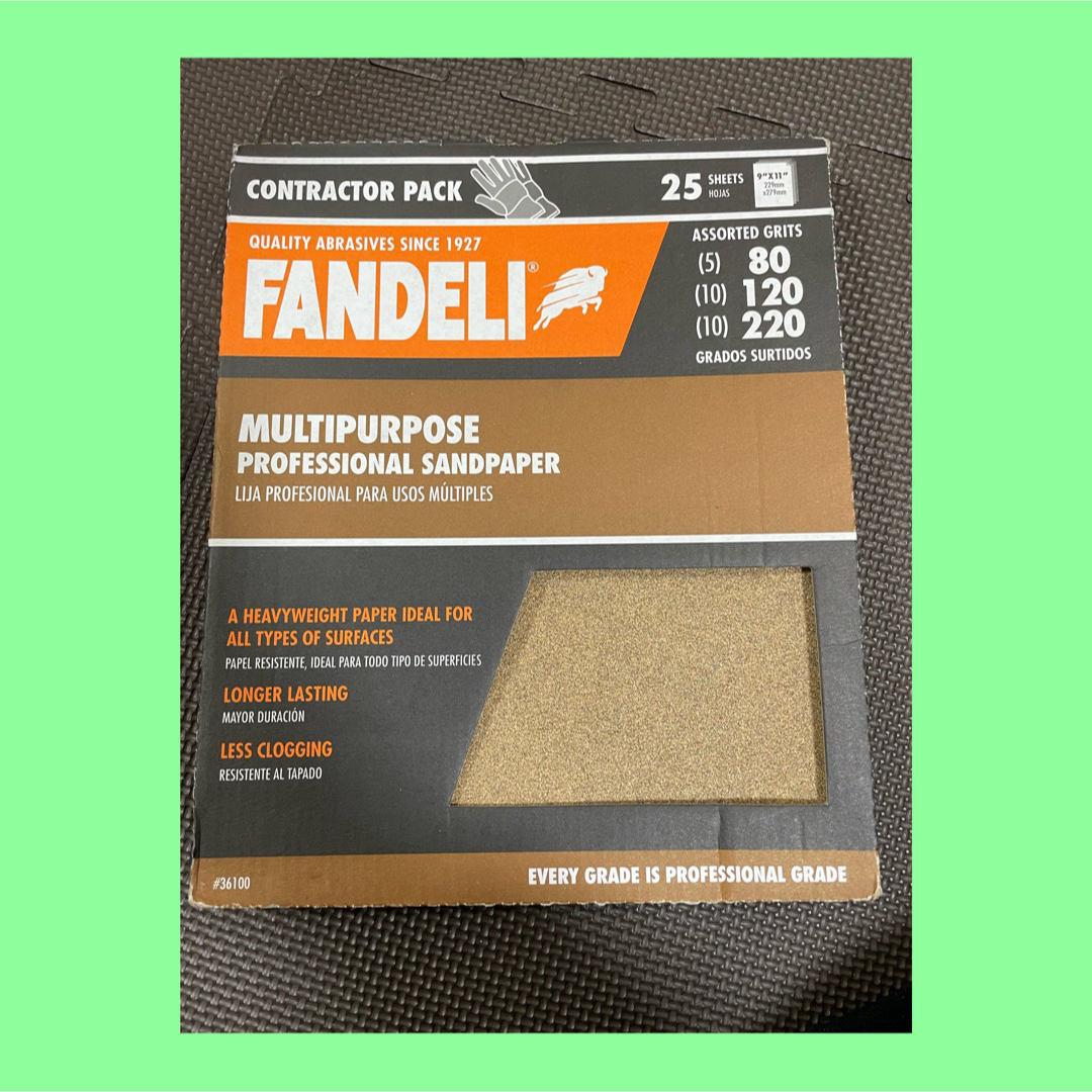Fandeli サンドペーパー #80#120#220 (3種25枚) ハンドメイドの素材/材料(その他)の商品写真