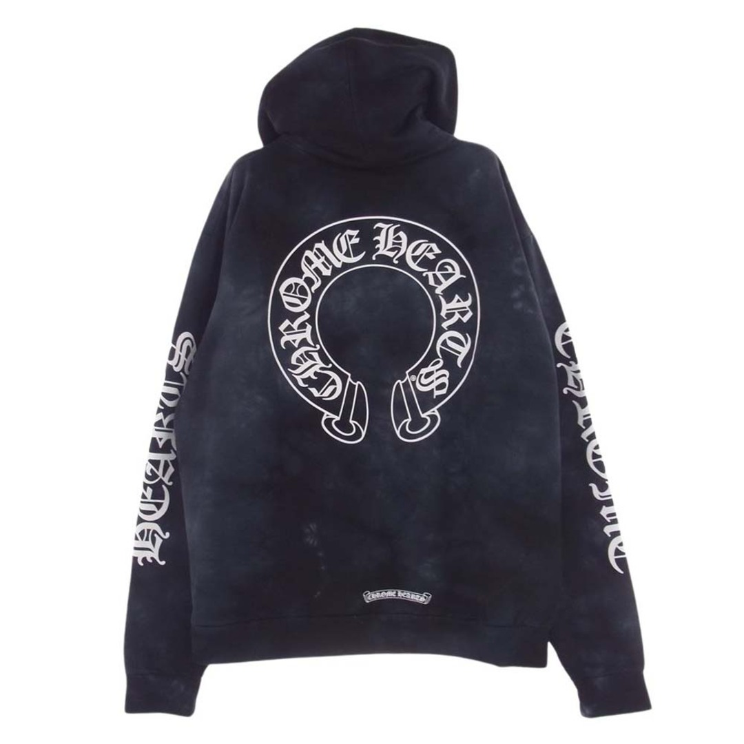 Chrome Hearts(クロムハーツ)のCHROME HEARTS クロムハーツ（原本無） パーカー Horseshoe Hoodie タイダイ スウェット プルオーバー パーカー ブラック系 L【美品】【中古】 メンズのトップス(パーカー)の商品写真