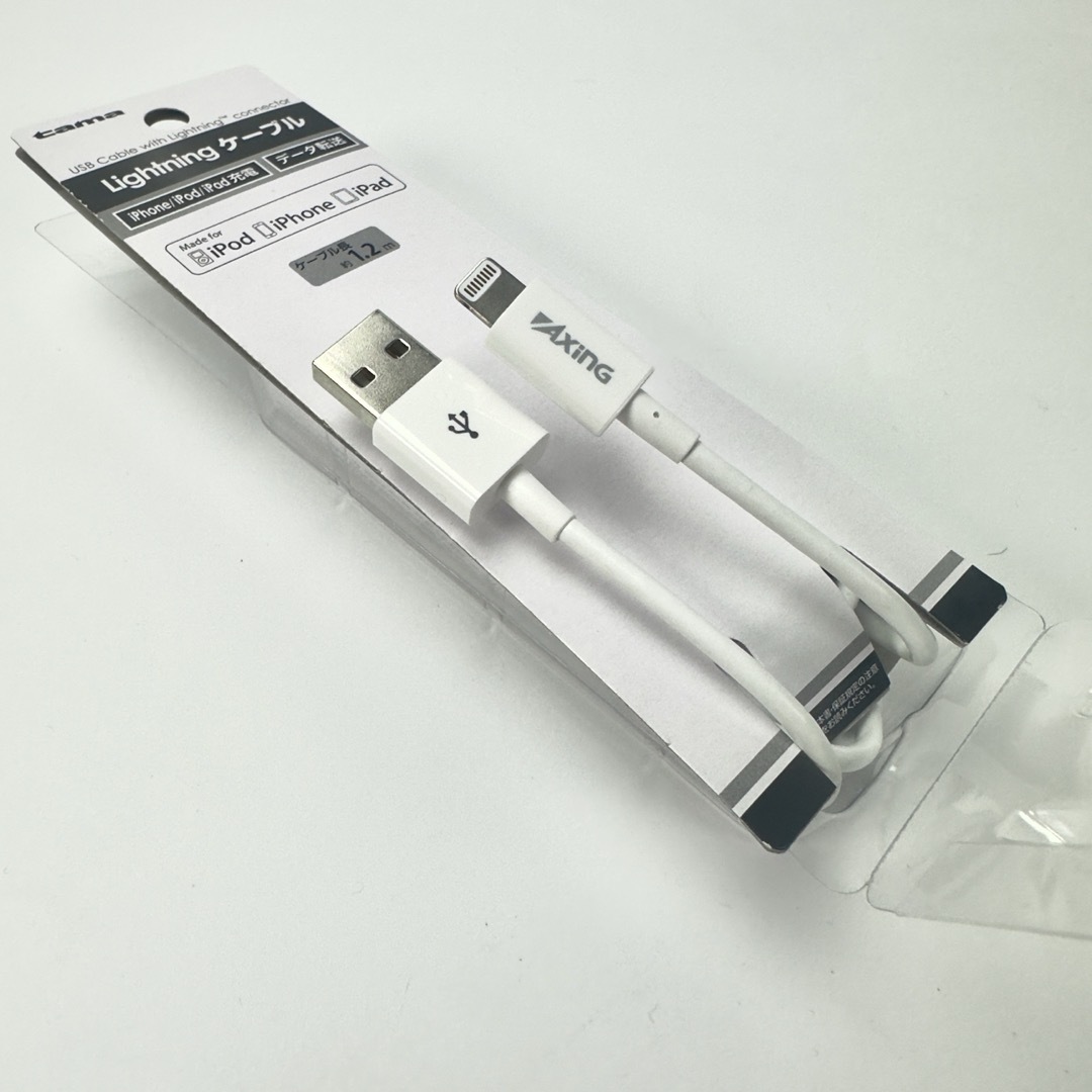 tama ライトニングケーブル　充電ケーブル iPhone 充電 データ転送 スマホ/家電/カメラのPC/タブレット(PC周辺機器)の商品写真