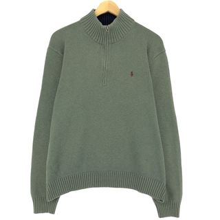 Ralph Lauren - 古着 ラルフローレン Ralph Lauren POLO by Ralph Lauren コットンニットハーフジップセーター メンズXL /eaa426510