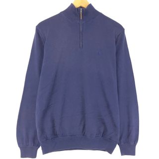 ラルフローレン(Ralph Lauren)の古着 ラルフローレン Ralph Lauren POLO GOLF ポロゴルフ ピマコットンニットハーフジップセーター メンズM /eaa426501(ニット/セーター)