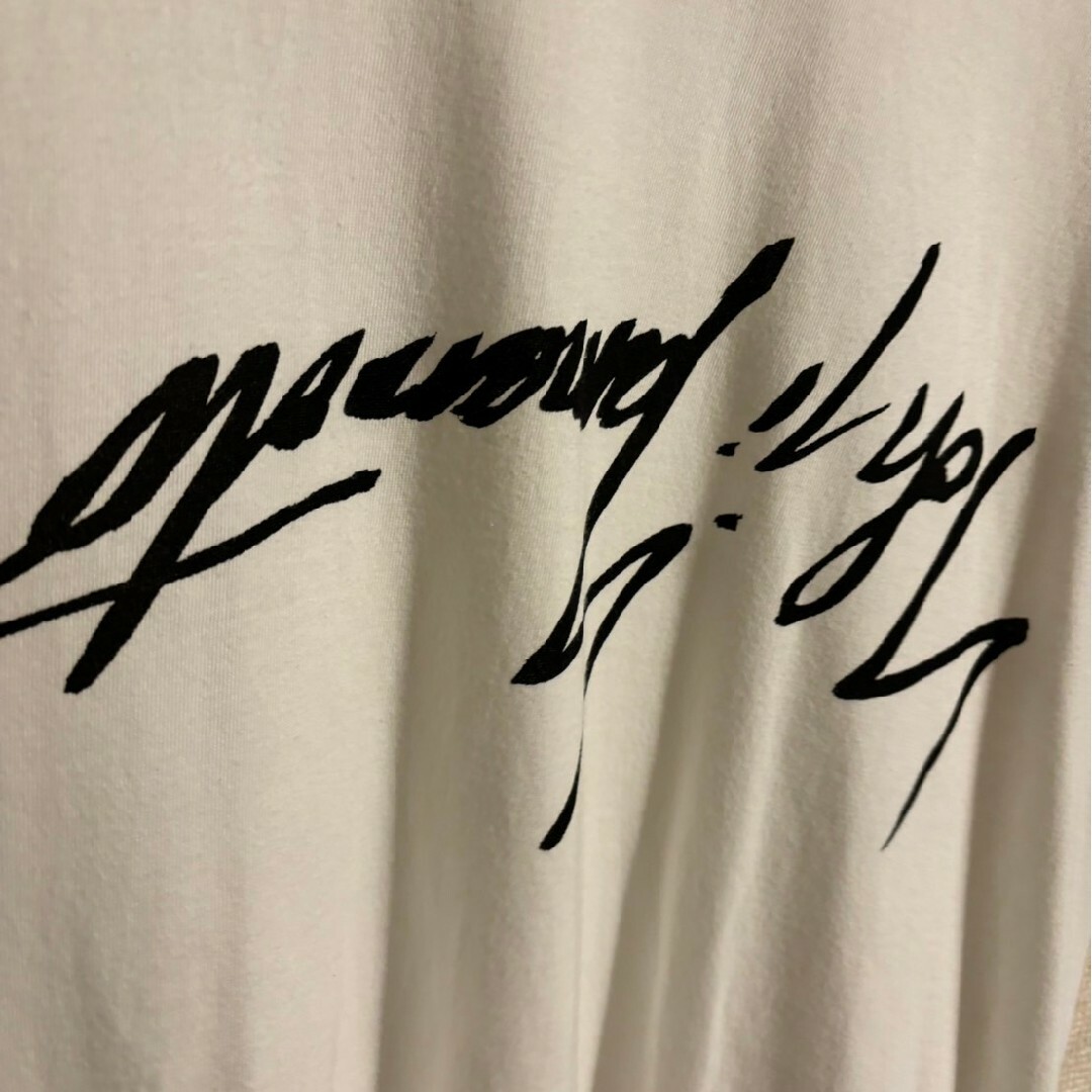 GroundY　Yohji  Yamamoto ロゴプリン  ホワイsize3 メンズのトップス(Tシャツ/カットソー(半袖/袖なし))の商品写真