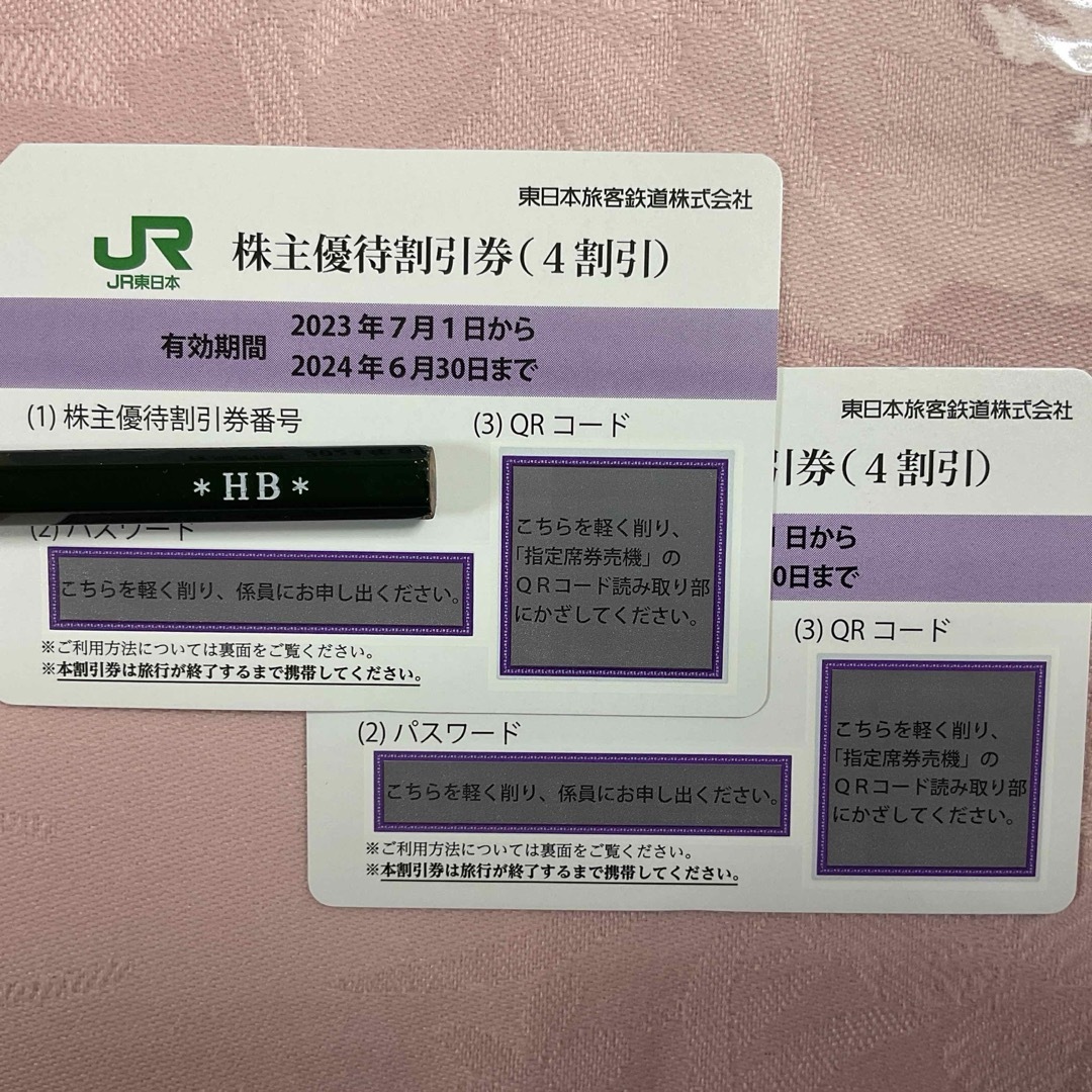 JR東日本株主優待券 チケットの乗車券/交通券(鉄道乗車券)の商品写真