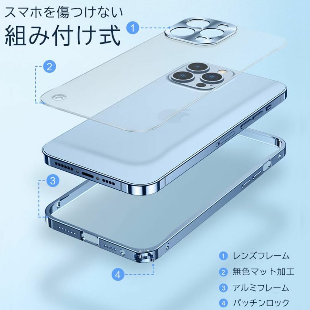 【色: パープル】iPhone15 promax 用 ケース パープル 組み付け スマホ/家電/カメラのスマホアクセサリー(その他)の商品写真