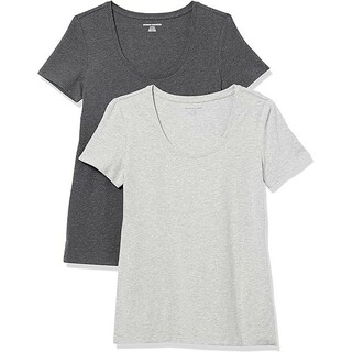 Amazon - Tシャツ スクープネック クラシックフィット 半袖 レディース Amazon M