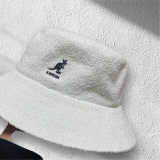 カンゴール(KANGOL)のカンゴール✳︎KANGOL✳︎バケットハット✳︎白パイル✳︎Lサイズ(ハット)