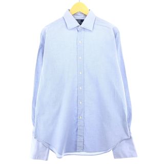 ラルフローレン(Ralph Lauren)の古着 ラルフローレン Ralph Lauren POLO by Ralph Lauren PHILIP  ワイドカラー 長袖 コットンシャツ メンズL /eaa444303(シャツ)