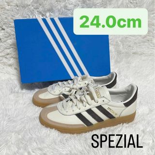 アディダス(adidas)のアディダス ハンドボール スペツィアル オフホワイト/ダークブラウン/ガム 24(スニーカー)