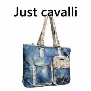 ジャストカヴァリ(Just Cavalli)のJust cavalli ジャスト カヴァリ トートバッグ ブルー系 4113(トートバッグ)