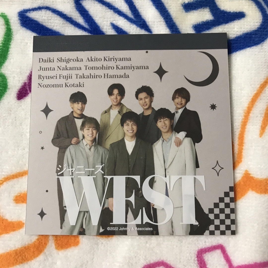 ジャニーズWEST(ジャニーズウエスト)の【未使用】WEST. 集合 フレークシール メモ帳 2021年2022年セット エンタメ/ホビーのタレントグッズ(アイドルグッズ)の商品写真