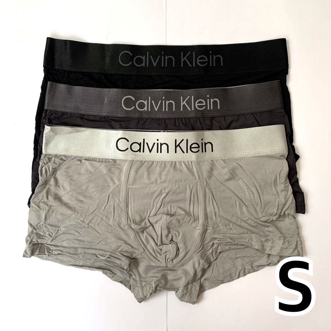 Calvin Klein(カルバンクライン)のCalvin Klein ボクサーパンツ BLACK Sサイズ 3枚セット メンズのアンダーウェア(ボクサーパンツ)の商品写真