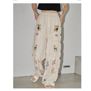 TODAYFUL - Embroidery Patchwork Trousers  36