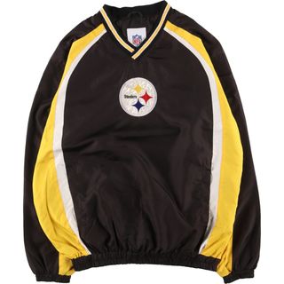 古着 NFL PITTSBURGH STEELERS ピッツバーグスティーラーズ Vネック ウォームアッププルオーバー メンズL  /eaa440288(ナイロンジャケット)