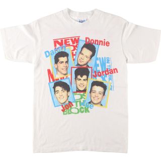 ヘインズ(Hanes)の古着 80年代 ヘインズ Hanes Fifty-Fifty 青タグ NEW KIDS ON THE BLOCK ニューキッズオンザブロック バンドTシャツ バンT USA製 メンズM ヴィンテージ /eaa440855(Tシャツ/カットソー(半袖/袖なし))