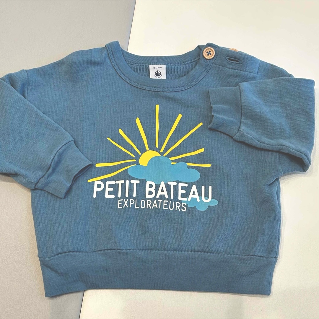 PETIT BATEAU(プチバトー)のプチバトー　スウェットトレーナー キッズ/ベビー/マタニティのキッズ服男の子用(90cm~)(Tシャツ/カットソー)の商品写真