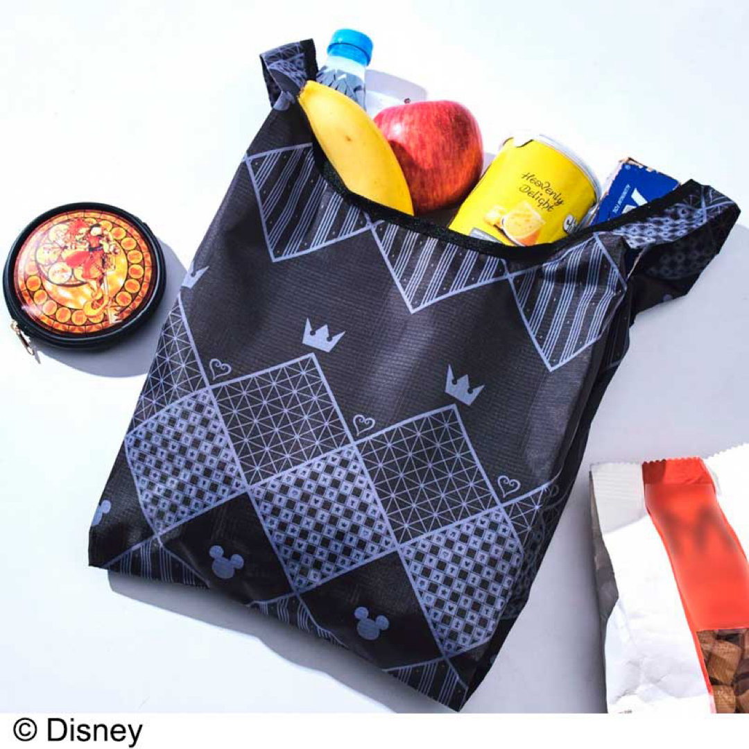 Disney(ディズニー)の【2個セット】Disney キングダム ハーツ 収納ポーチ付きエコバッグ レディースのバッグ(エコバッグ)の商品写真