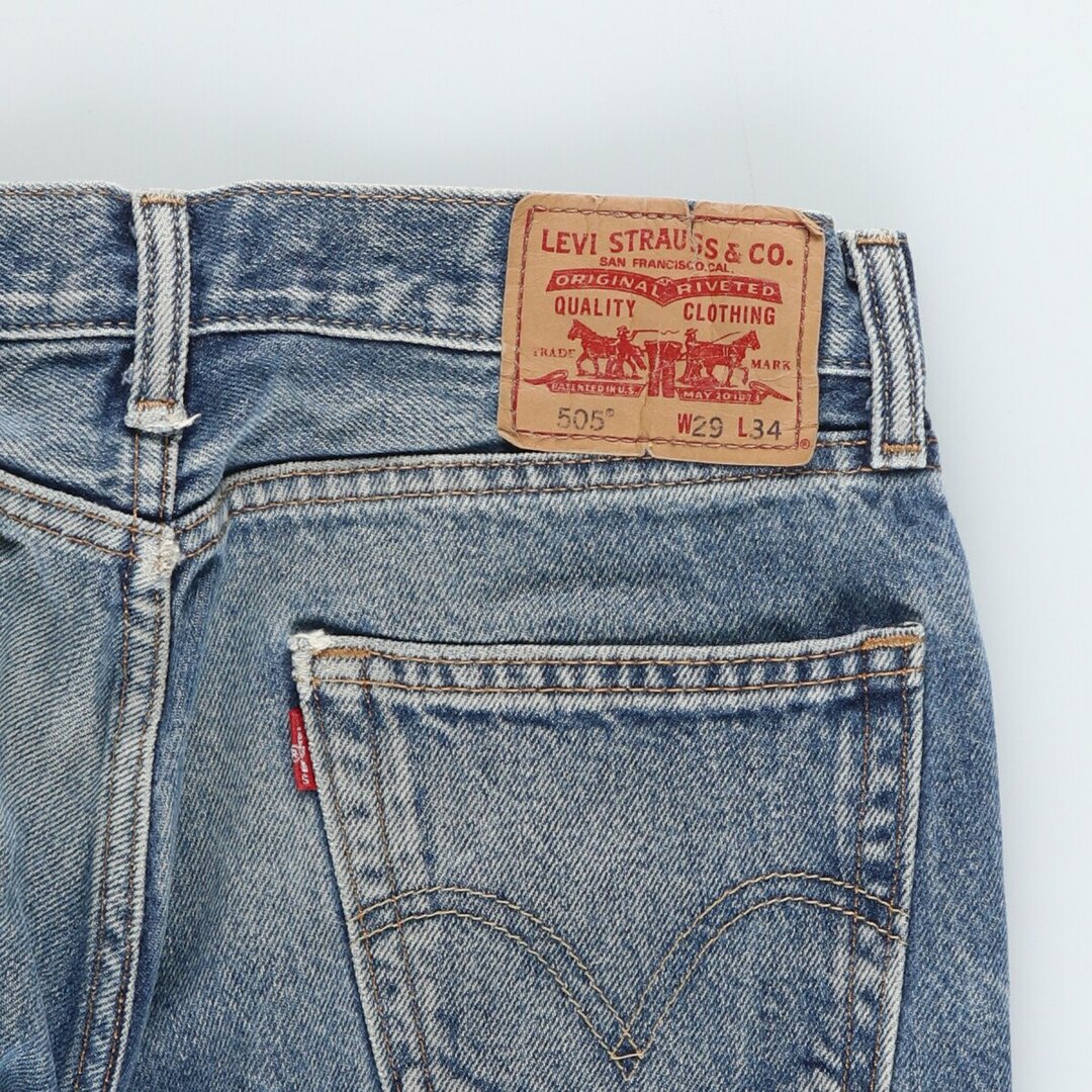 Levi's(リーバイス)の古着 リーバイス Levi's 505 STRAIGHT FIT テーパードデニムパンツ メンズw30 /eaa436997 メンズのパンツ(デニム/ジーンズ)の商品写真