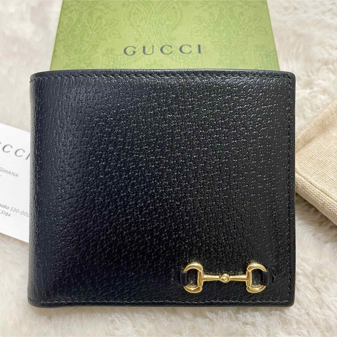 Gucci(グッチ)の箱付き GUCCI グッチ ホースビット コンパクトウォレット 700464 メンズのファッション小物(折り財布)の商品写真