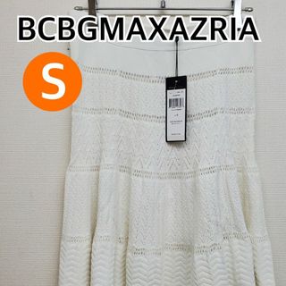 【新品】BCBGMAXAZRIA スカート レース ホワイト系 S【CB29】