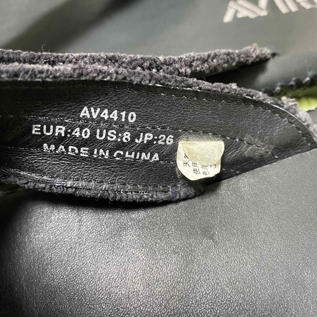 AVIREX(アヴィレックス)のAVIREXアヴィレックス　レザーサンダル　ビーサン　ブラック黒　26.0cm メンズの靴/シューズ(ビーチサンダル)の商品写真