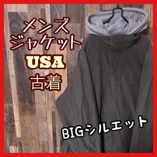 ブルゾン グレー XL メンズ アウター USA古着 90s 長袖 ジャケット(ブルゾン)