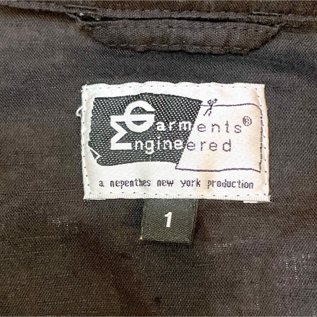 Engineered Garments(エンジニアードガーメンツ)のEngineered Garments リネン ショップコート ラボシャツ 黒 メンズのトップス(シャツ)の商品写真