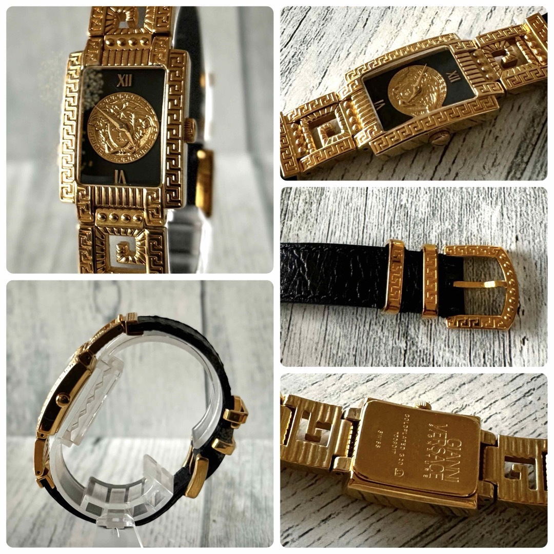 VERSACE - 【希少】VERSACE ヴェルサーチ 腕時計 ゴールド メドゥーサ VERSACE - 【希少】VERSACE ヴェルサーチ 腕時計 ゴールド メドゥーサ