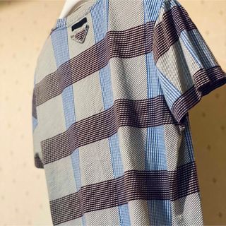 プラダ(PRADA)のPRADA archive タータンチェックTシャツ 三角ロゴ 2008SS(Tシャツ/カットソー(半袖/袖なし))