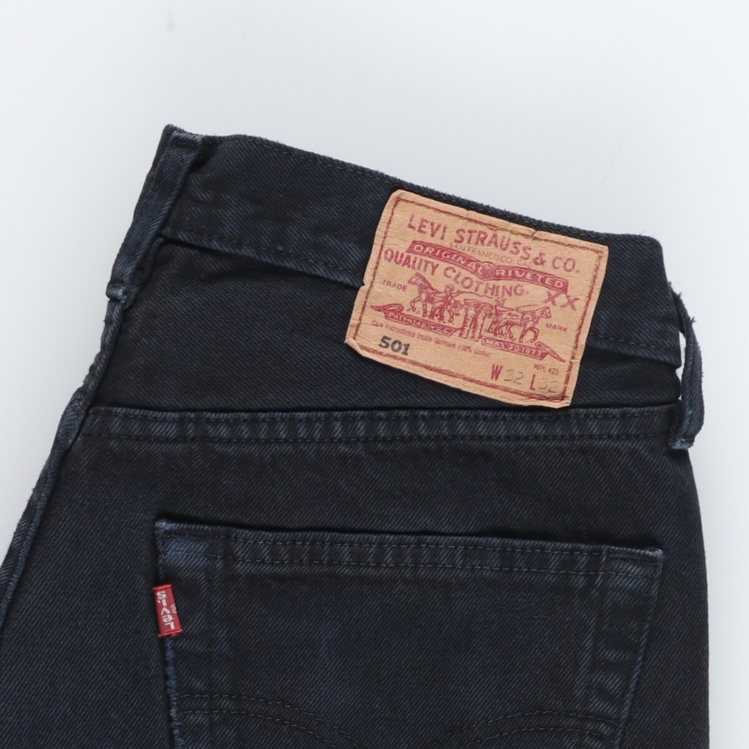 Levi's(リーバイス)の古着 リーバイス Levi's 501-0165 ユーロモデル ブラックデニム ストレートデニムパンツ 英国製 メンズw30 /eaa436959 メンズのパンツ(デニム/ジーンズ)の商品写真