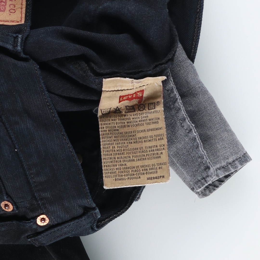 Levi's(リーバイス)の古着 リーバイス Levi's 501-0165 ユーロモデル ブラックデニム ストレートデニムパンツ 英国製 メンズw30 /eaa436959 メンズのパンツ(デニム/ジーンズ)の商品写真