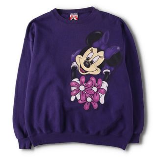 古着 90年代 MICKEY,INC MINNIE MOUSE ミニーマウス 両面プリント キャラクタースウェットシャツ トレーナー USA製 メンズXXL ヴィンテージ /evb005511(スウェット)