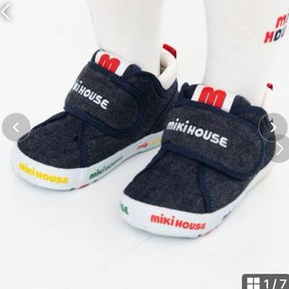 ミキハウス(mikihouse)の完売品☆ミキハウス　ロゴ　スニーカー　13.5(スニーカー)