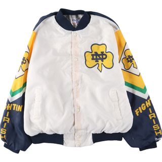 古着 90年代 CHALK LINE NOTRE DAME ノートルダム大学 バックプリント カレッジブルゾン USA製 メンズXL ヴィンテージ /eaa435798(その他)