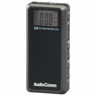 オーム(OHM) 電機AudioComm ラジオ 小型 ライターサイズラジオ ポ(ラジオ)