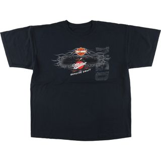 ハーレーダビッドソン(Harley Davidson)の古着 ハーレーダビッドソン Harley-Davidson 鷲柄 イーグル柄 モーターサイクル バイクTシャツ メンズXL /eaa411575(Tシャツ/カットソー(半袖/袖なし))