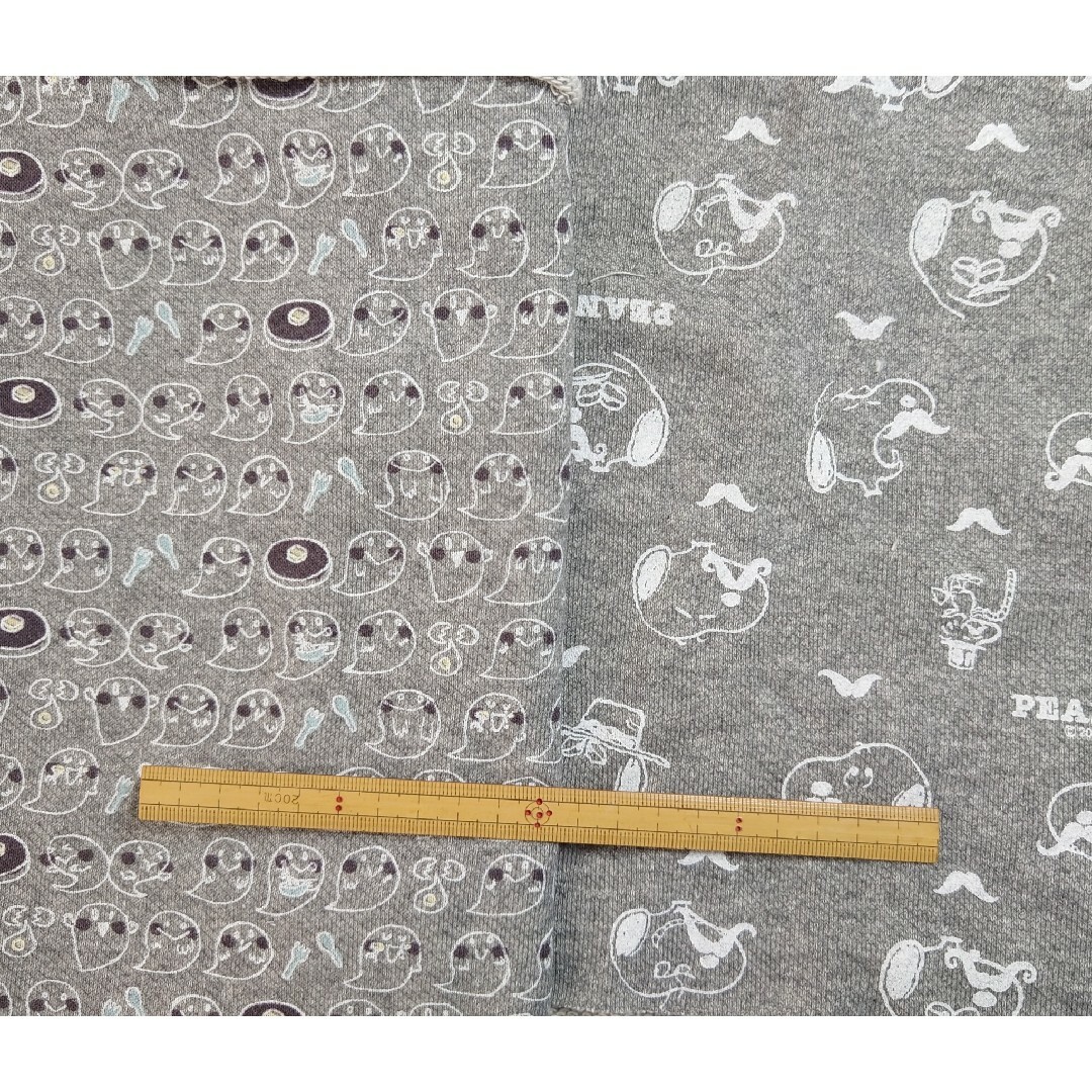ニット生地 コットン 100ループ スウェット ニット 2種類  セット ハンドメイドの素材/材料(生地/糸)の商品写真