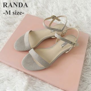 ランダ(RANDA)の【新品未使用】RANDA ストラップ ローヒール サンダル 23.5cm(サンダル)