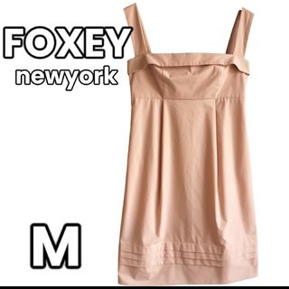 フォクシーニューヨーク(FOXEY NEW YORK)の【繊細な透明感✨】　フォクシー ニューヨーク　ワンピース ピンク　M(ひざ丈ワンピース)