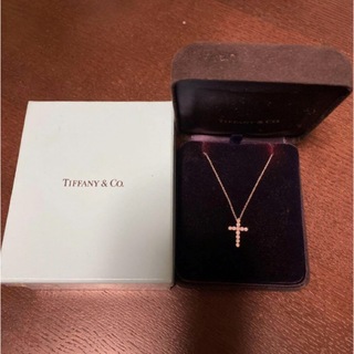 ティファニー(Tiffany & Co.)の美品　ティファニー　クロスネックレス　十字架　ダイヤモンド　プラチナ(ネックレス)