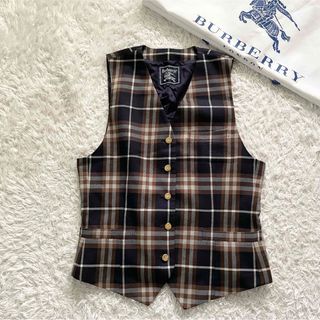 BURBERRY - バーバリー バーバリーズ　ベスト ジレ 金ボタン サイズ9 ヴィンテージ