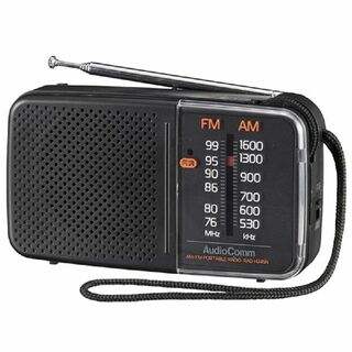 オーム電機 AudioComm AM/FMスタミナハンディラジオ グレー RAD(ラジオ)
