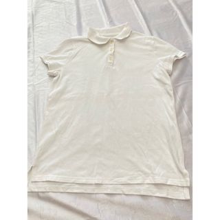 アバクロンビーアンドフィッチ(Abercrombie&Fitch)のアバクロ　半袖シャツ　白　160 ブラウス　ポロシャツ　襟付き(Tシャツ/カットソー)