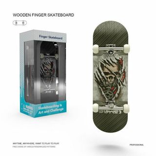 木製　ベアリング付き指スケ フィンガーボード Finger Skateboard(スケートボード)