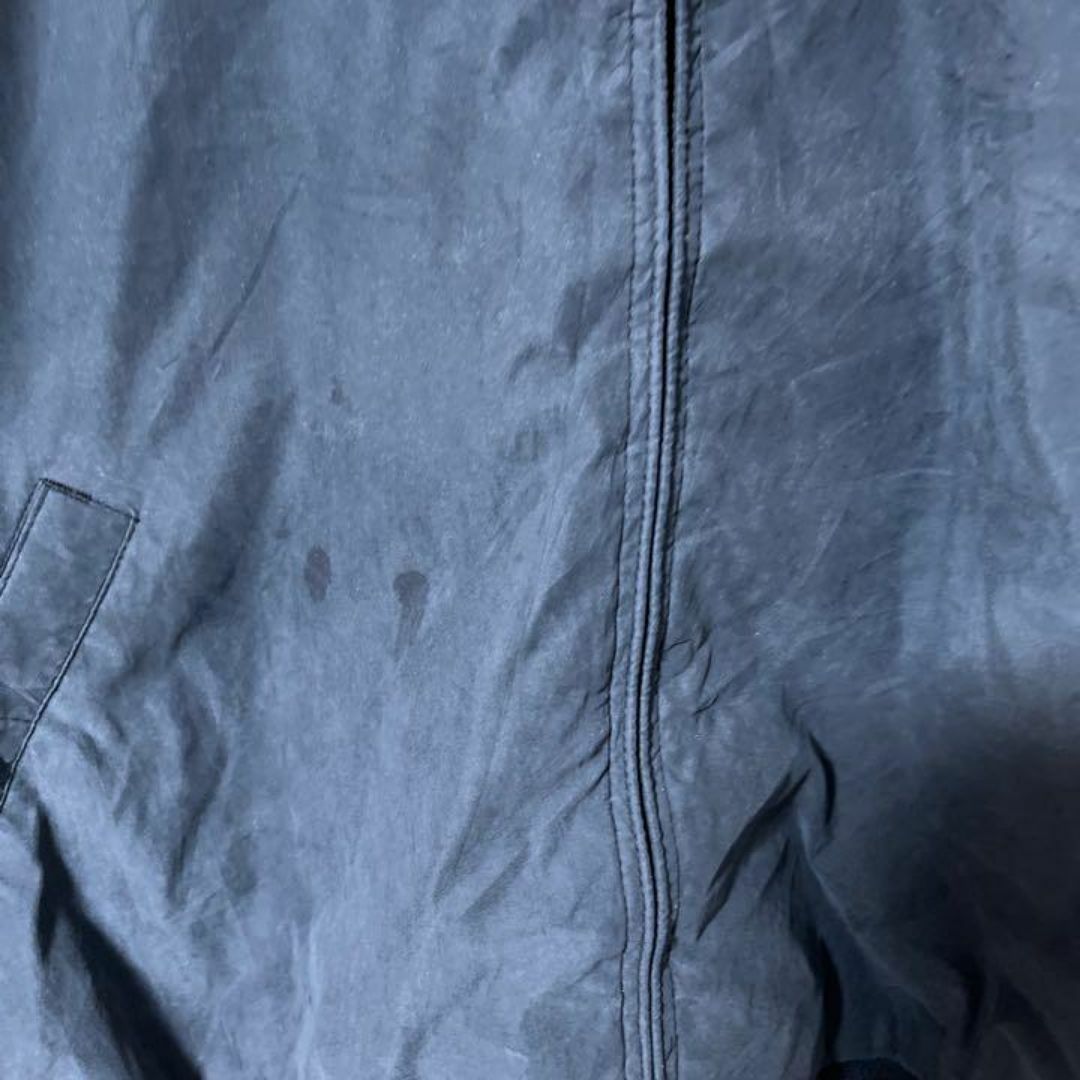 ブルゾン 刺繍 メンズ ネイビー 2XL USA古着 90s 長袖 ジャケット メンズのジャケット/アウター(ブルゾン)の商品写真