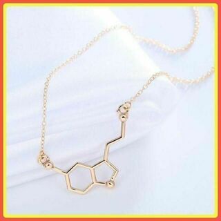 ⭐️フォロー割⭐️ネックレス ゴールド セロトニン分子 亜鉛合金 #C62-2(ネックレス)