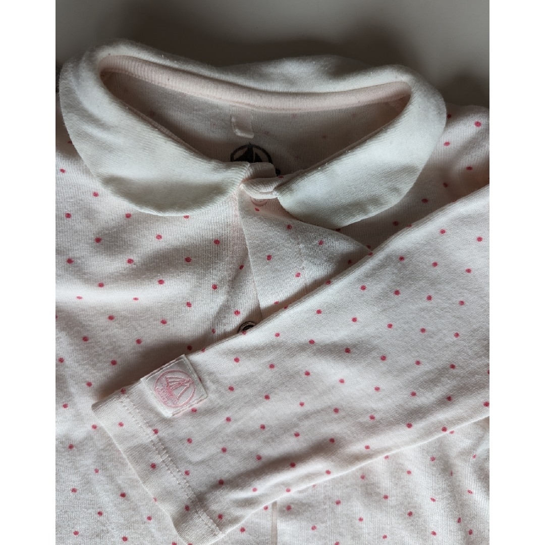 PETIT BATEAU(プチバトー)のプチバトー　74cm／12m　ボディ　ロンパース　2点セット　襟付き キッズ/ベビー/マタニティのベビー服(~85cm)(ロンパース)の商品写真