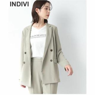 インディヴィ(INDIVI)の【美品】INDIVI ダブルジャケット 2023SS(テーラードジャケット)