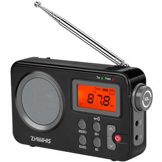 ZHIWHIS 小型ラジオ 携帯 高感度 FM/AM/短波/ワイドFM対応 乾電(ラジオ)