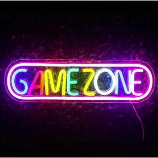 【色: Game zone】ネオンサイン インテリア ネオンライト ネオン看板 (店舗用品)