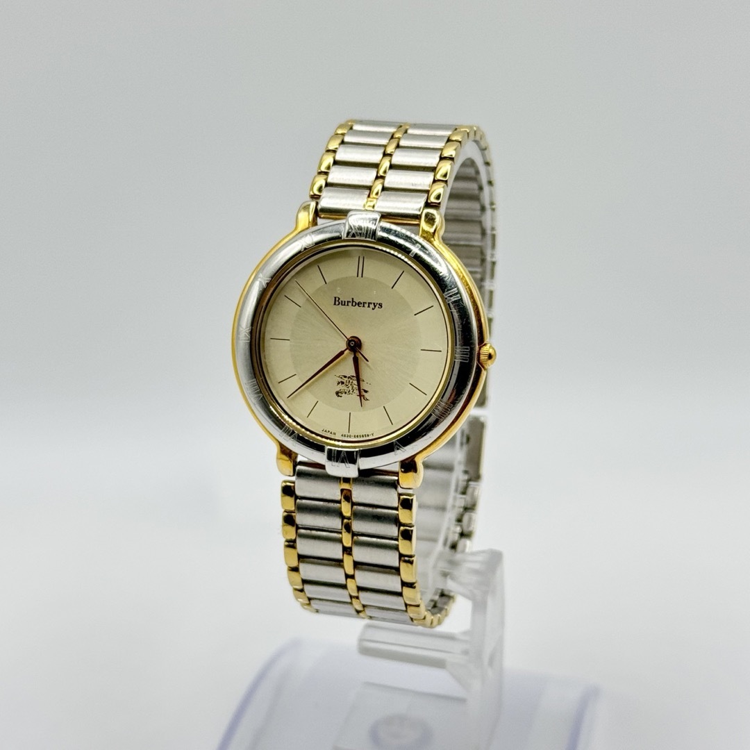 BURBERRY - BURBERRY バーバリー QZ 4630-E60795 アイボリー文字 BURBERRY - BURBERRY バーバリー QZ 4630-E60795 アイボリー文字